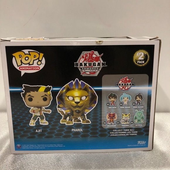 Funko Pop! Animation Ajit & Pharol 2 Pack Exclusive Bakugan Armored Alliance New - Picture 4 of 8
